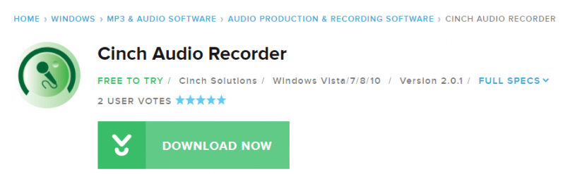 Cinch-audiorecorder