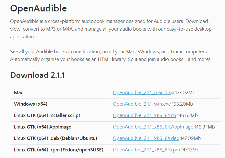 OpenAudibleをダウンロードしてAudibleBooksをiCloudに移動する