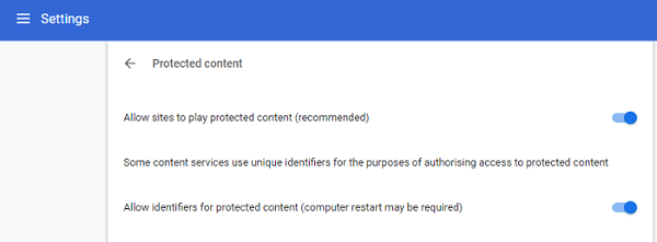 Enable Protected Content