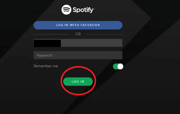 Log In Spotify Conta