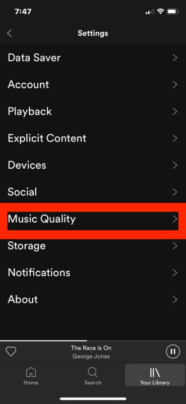 Select Your Desired Audio Quality