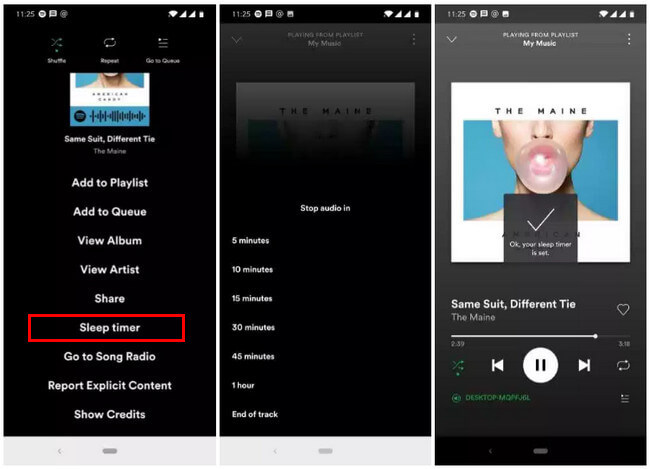 Установить A Spotify Таймер сна на Android