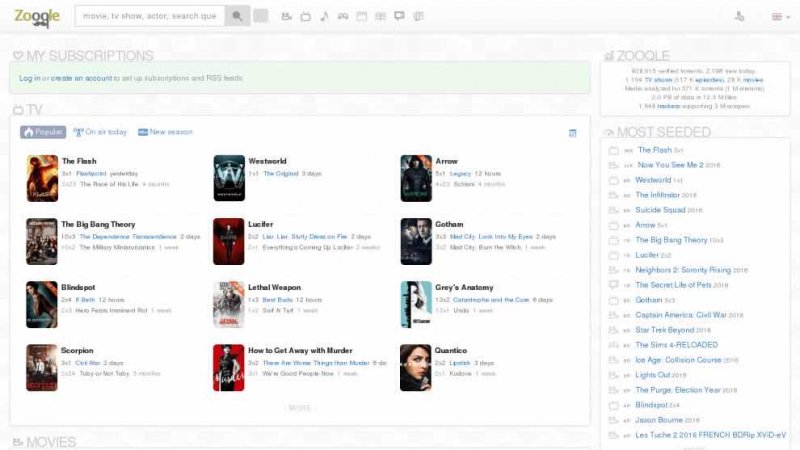 Zooqle-Une alternative extratorrent