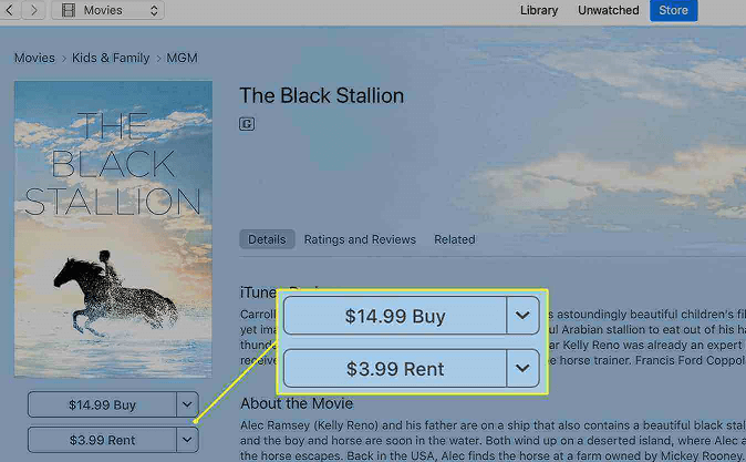 在 iTunes 上購買電影
