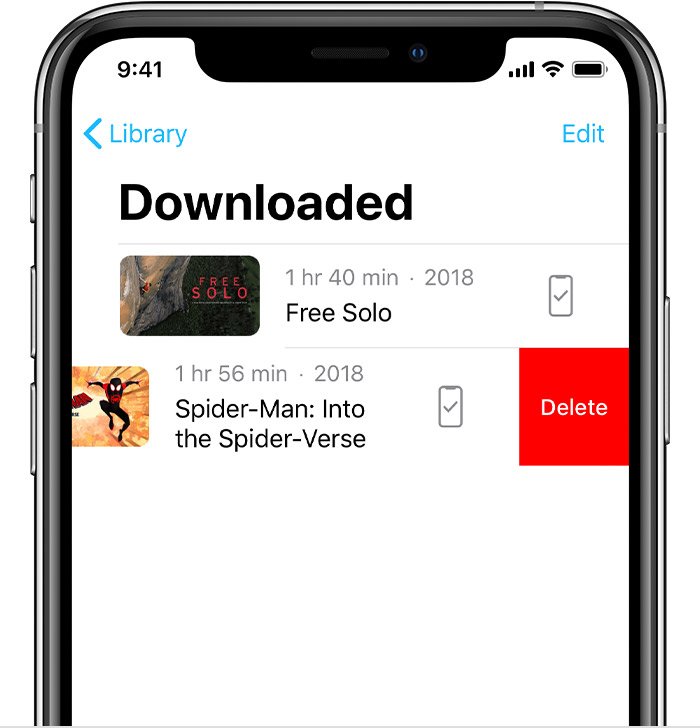 Eliminar programas de TV de iTunes en iPhone