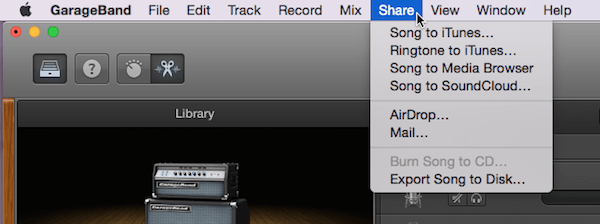 Salvar GarageBand como MP3 no Mac