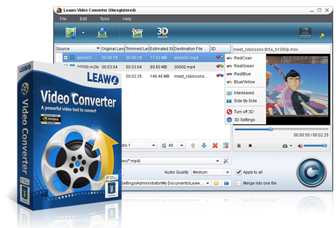 Leawo FLV конвертер