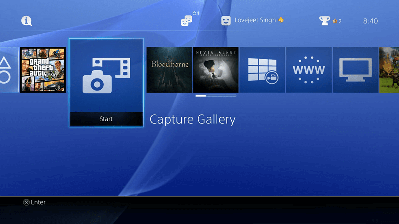 Galerie de capture PS4