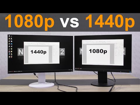 1080 p w porównaniu z 1440 p