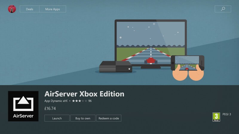Xbox One에서 Airserver 설정