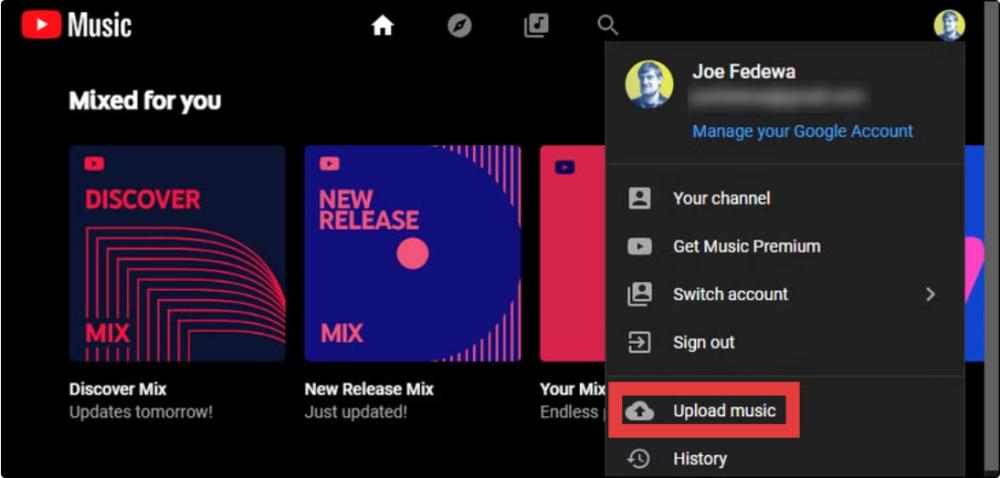 Upload Music To YouTube Music