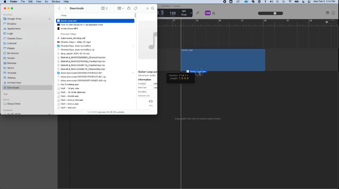 import MP3 Files In GarageBand