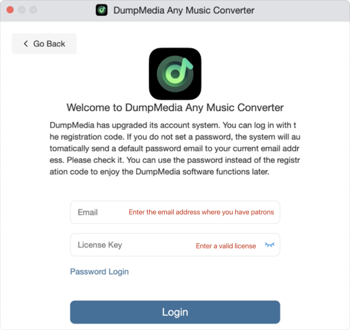 Activate DumpMedia Any Music Converter