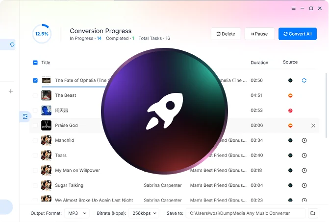 musique amazon plus rapide